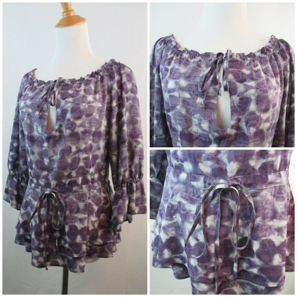Alice + Olivia Tops - ALICE+OLIVIA Silk Blend Keyhole Silk Blend Shirt